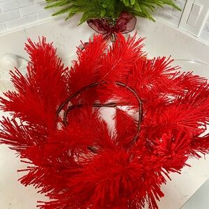 Two Flock Red Holiday Garlands for the price of one.❤️